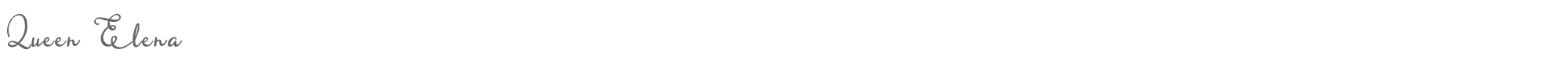 Sample characters Queen Elena Font